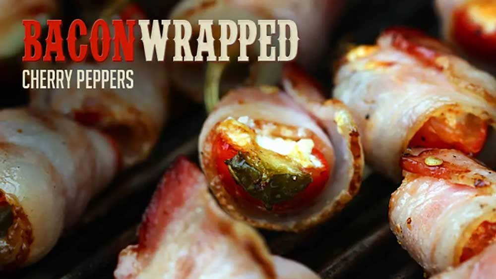 Bacon Wrapped Cherry Peppers