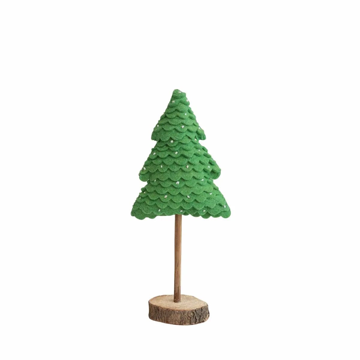 Christmas Needle Felted Tree Green Handmade shops 100% Wool