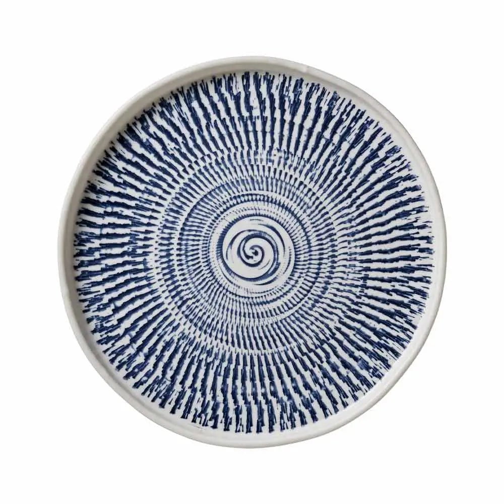 Merritt Tribal Blue Melamine Dinnerware Collection