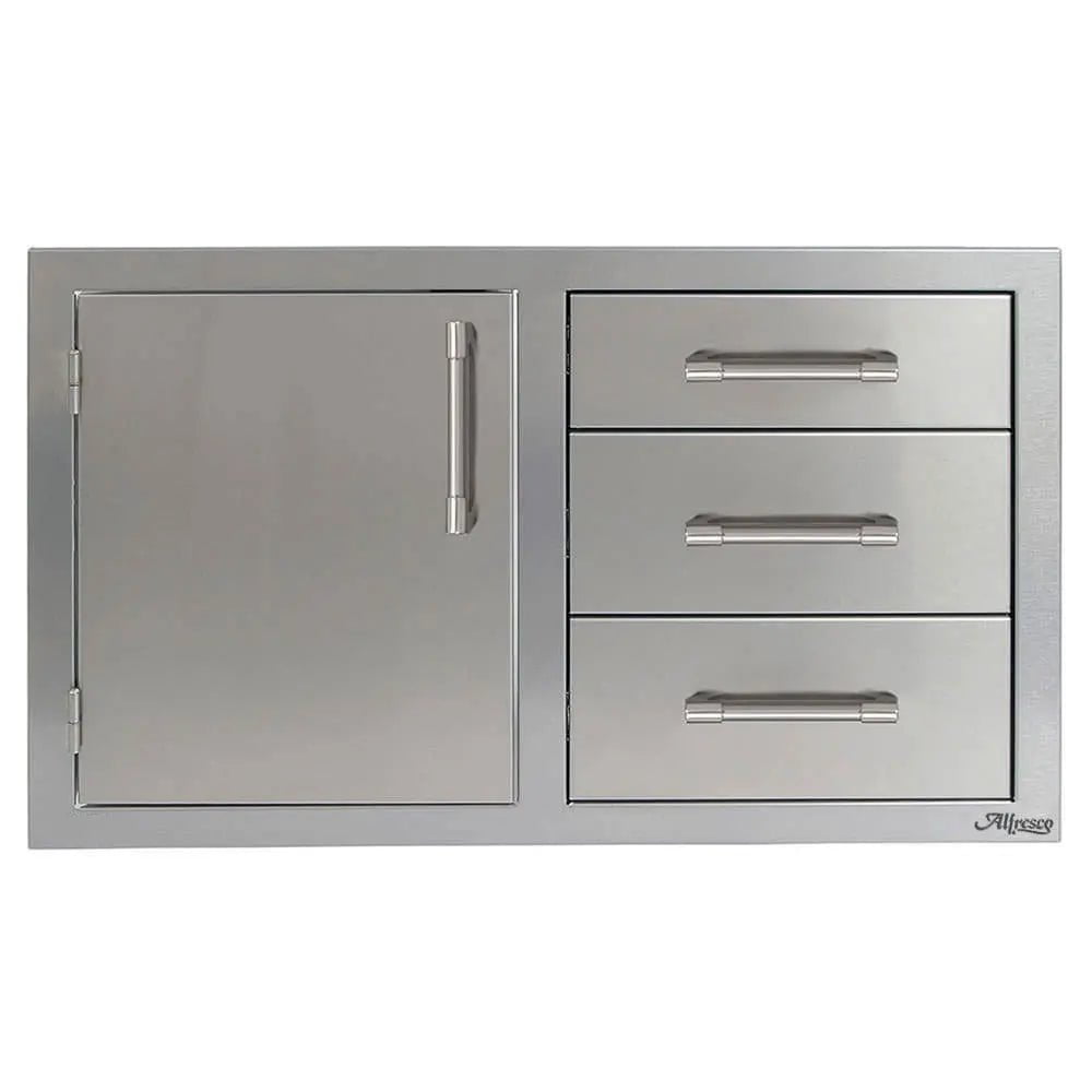 Alfresco 32" Single Door, Triple Drawer Combo Cabinets & Storage Left Hinge 12024467