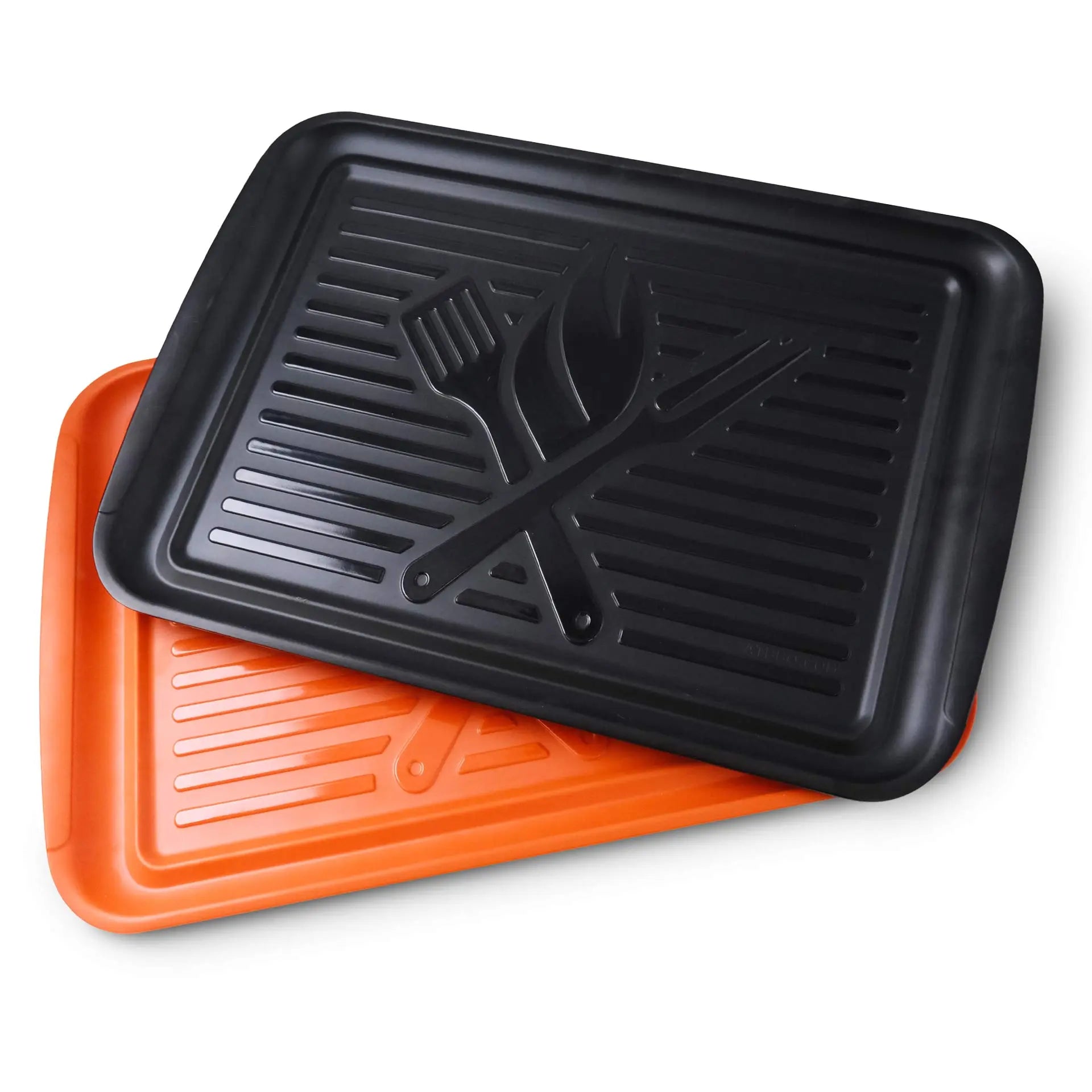 ATBBQ Extra Large Stackable Prep & Serve Trays Outdoor Grill Accessories 12045125