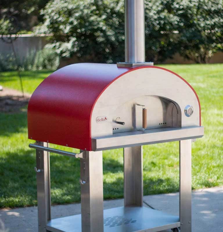 Bella Outdoor Living Bella Grande 36 Outdoor Wood Fired Pizza Oven on Cart - Black - BEGS36B