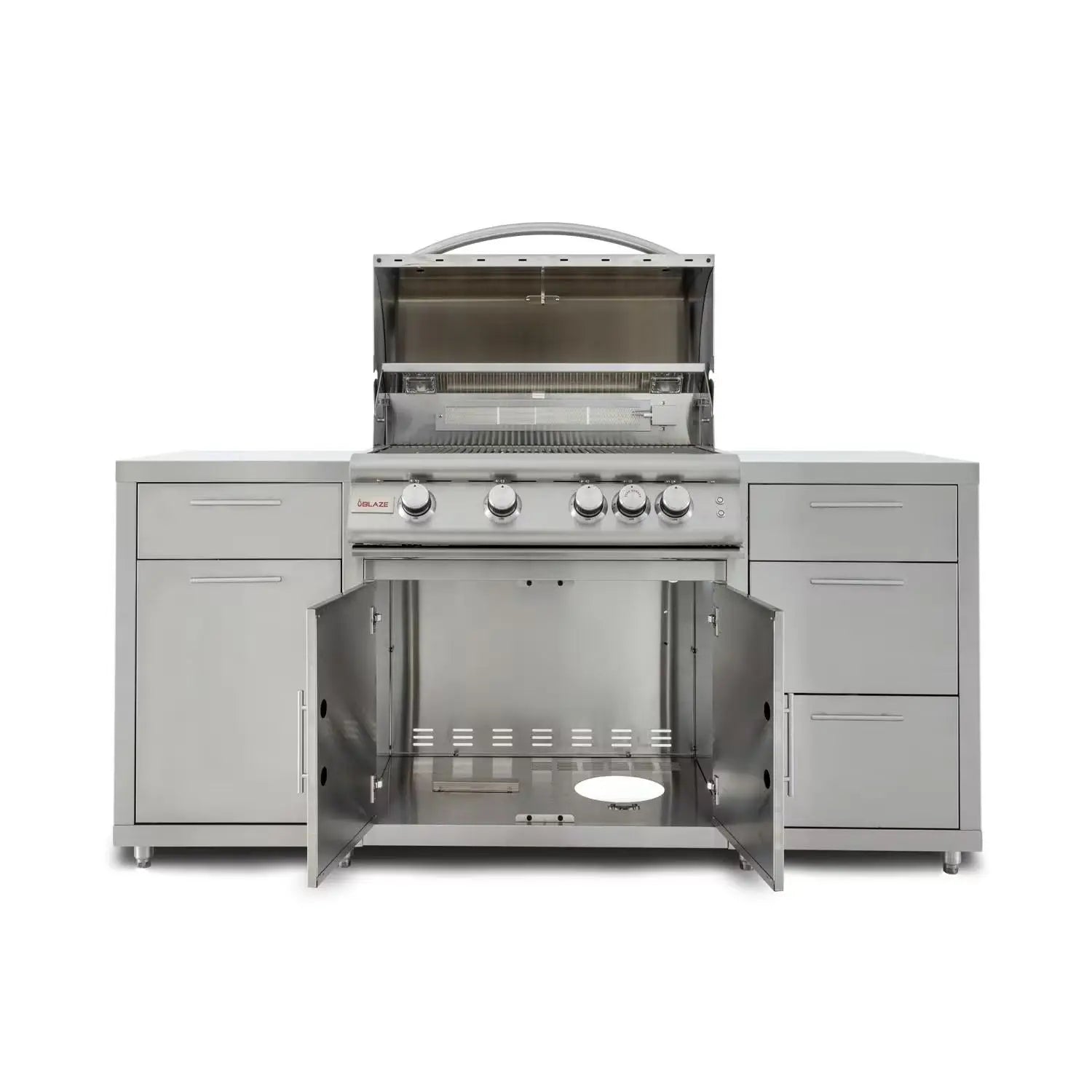 Blaze 6-Foot Stainless Steel BBQ Island with Premium LTE 4-Burner Grill Head