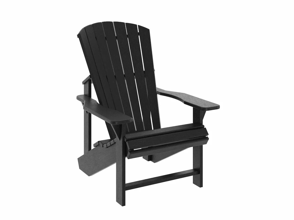 C.R. Plastic Products Classic Adirondack Chairs Outdoor Chairs Black 12032663