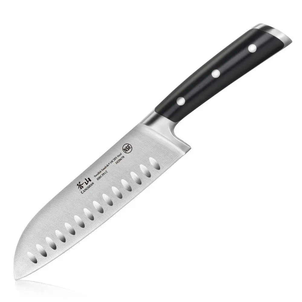 Cangshan TS Series 7in Santoku Knife with Sheath Kitchen Knives 12041523