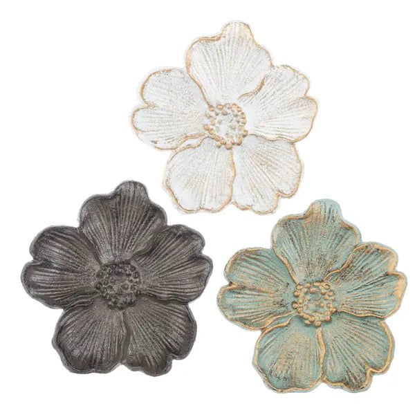 Cast Iron Flower Trinket Dish Decor