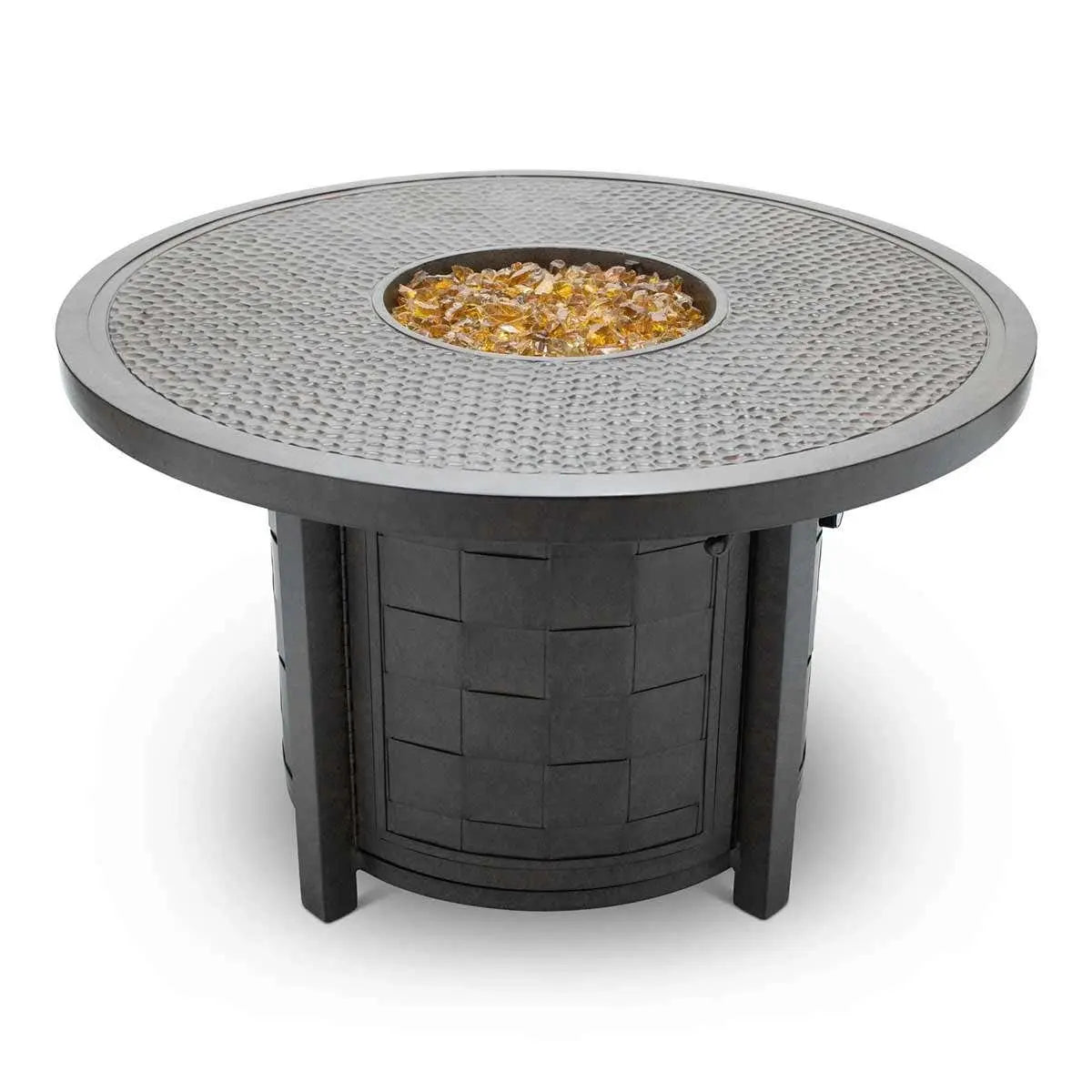 Castelle Classical 40" Round Fire Pit with Forged Top and Antique Dark Rum Finish Fireplaces 12025150