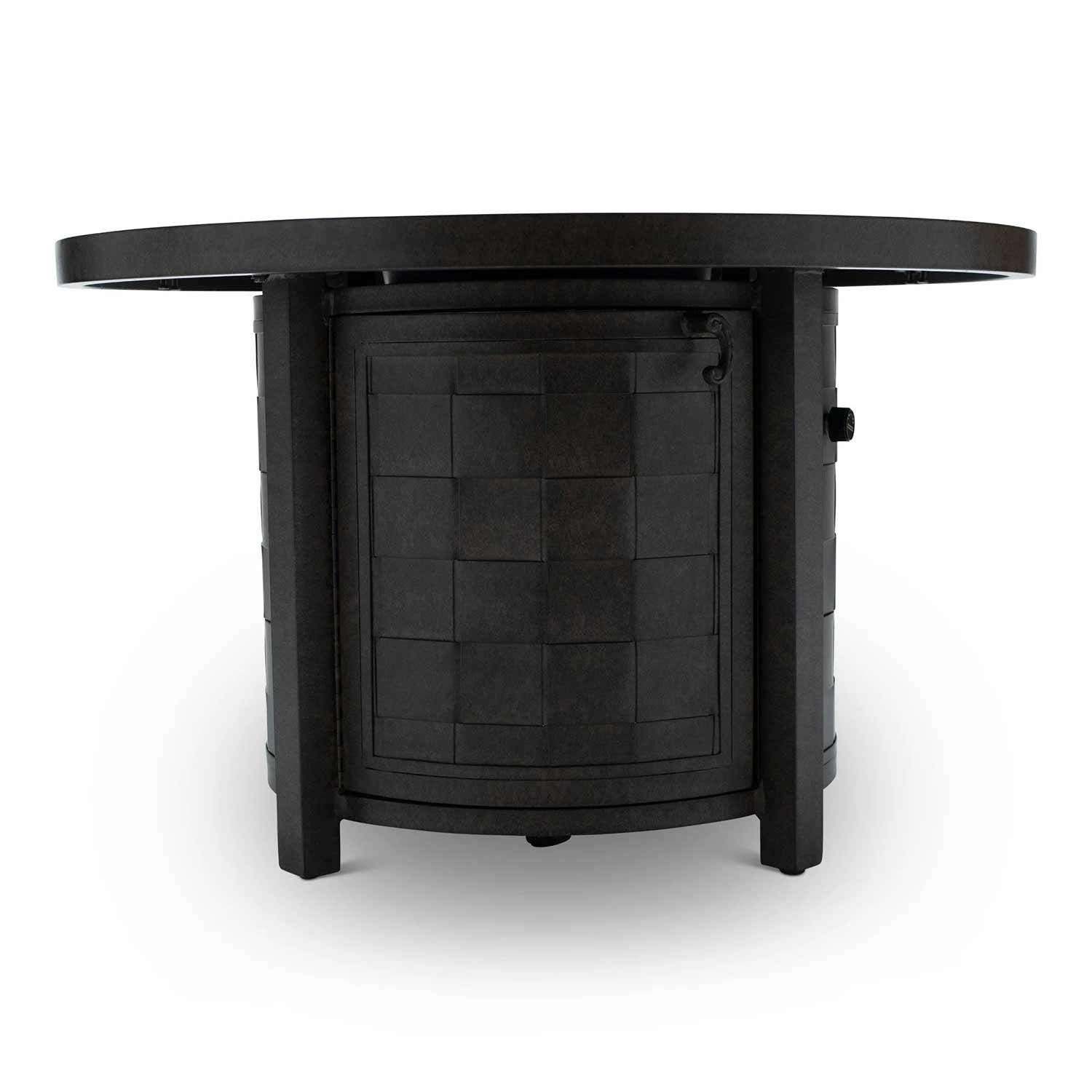 Castelle Classical 40 inch Round Fire Pit with Forged Top and Antique Walnut Finish Fireplaces 12028031