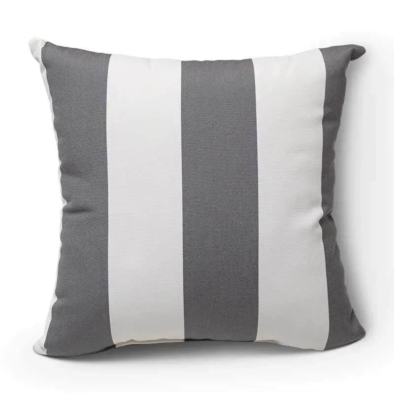 Casual Cushion 15" Throw Pillow in Bistro Stripe Zinc 12031040