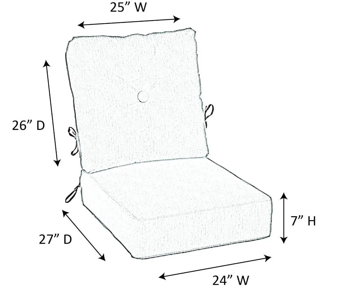 Casual Cushion Estate Series Deep Seating Club Cushion in Canvas Sapphire Chair & Sofa Cushions 12031120