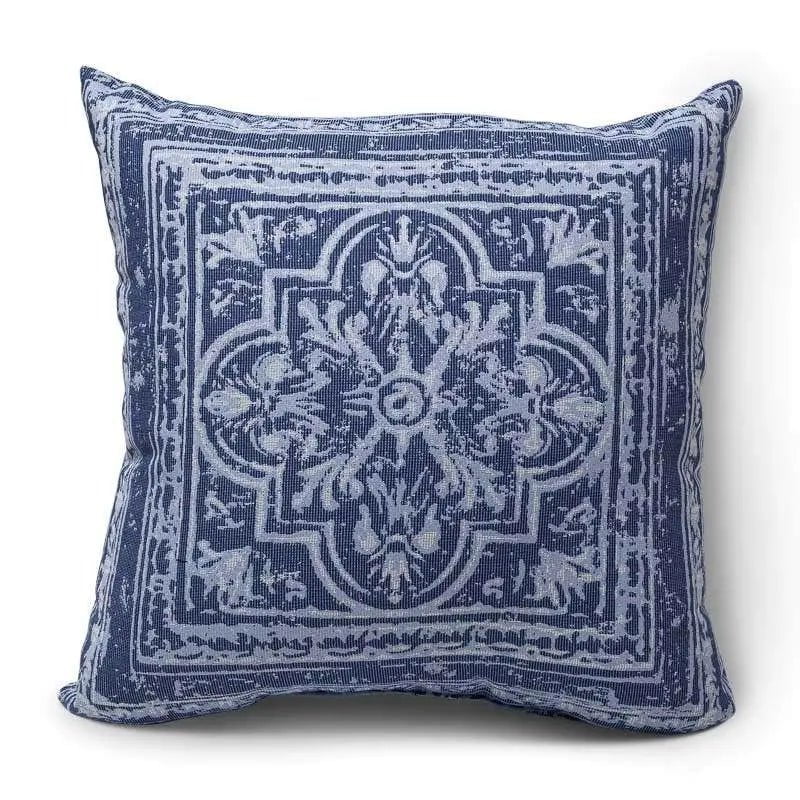 Casual Cushion Throw Pillow in Medallion Quatrefoil Navy Throw Pillows Medallion Quatrefoil Navy 20in 12031049