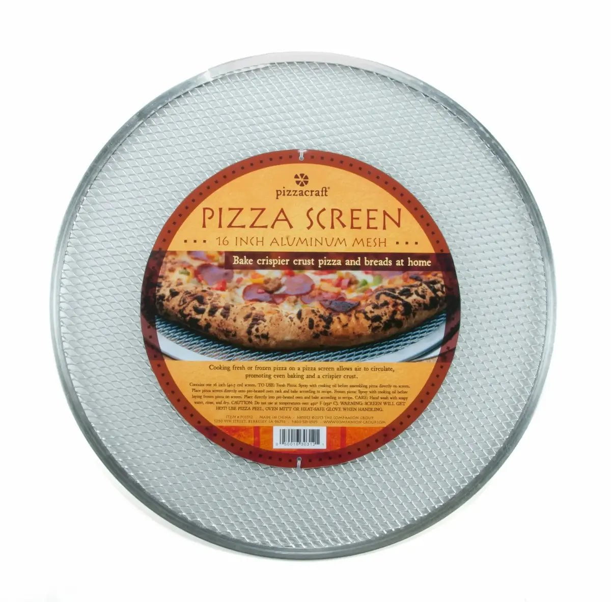 Charcoal Companion 16" Aluminum Pizza Screen Pizza Pans 12042986