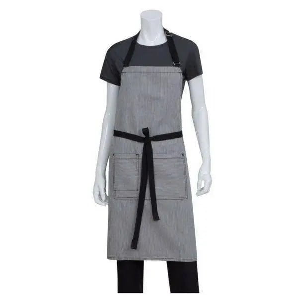 Chef Works Portland Bib Apron Aprons Black Stripe 12026599