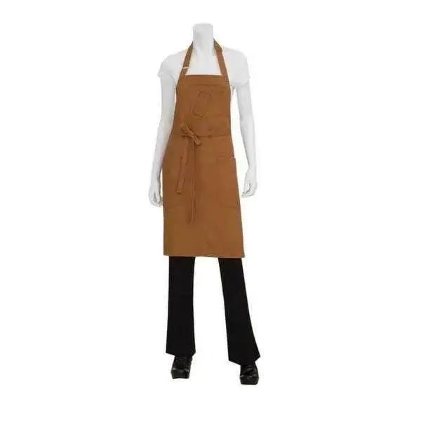 Chef Works Rockford Bib Apron Aprons Nutmeg 12026512