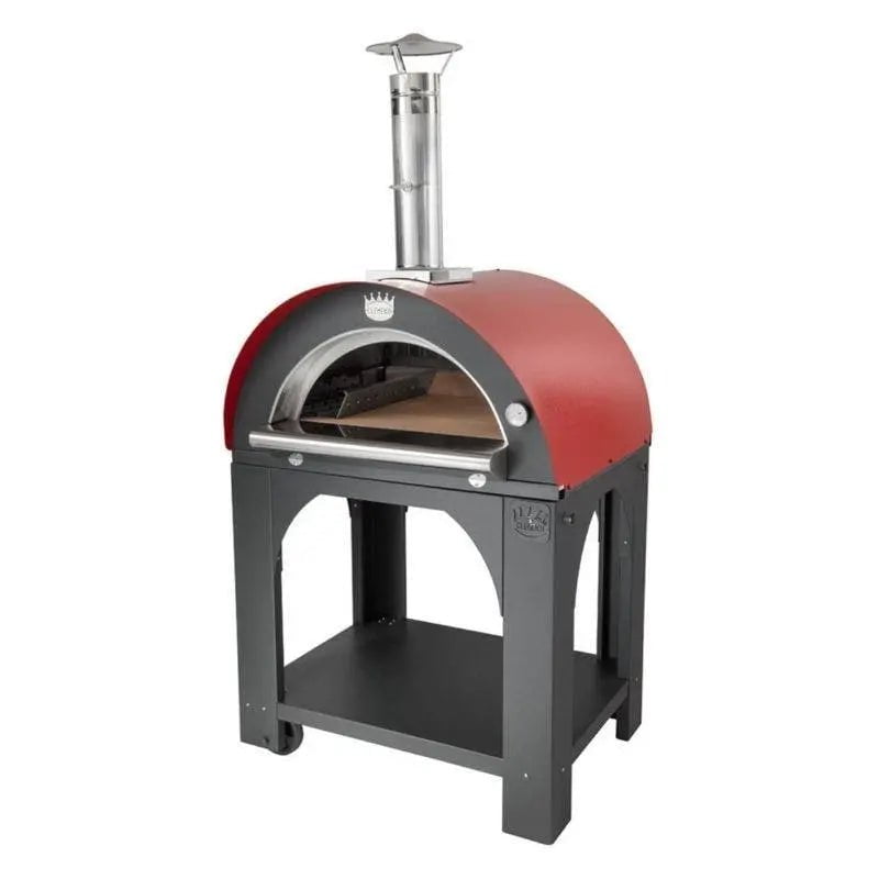 Clementi Pulcinella 80x60 Pizza Oven on Stand Pizza Makers & Ovens Red 12038674