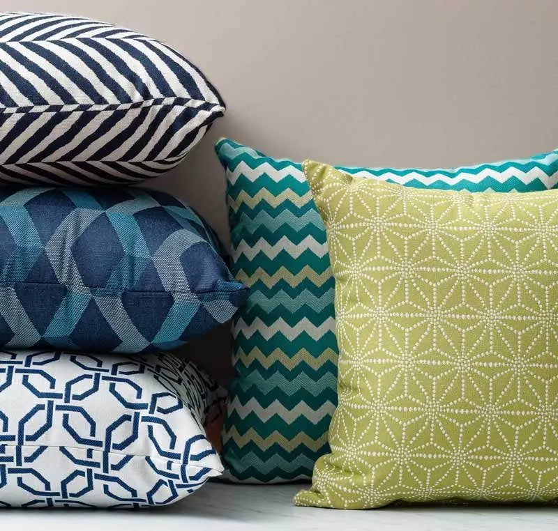 Colored Geometric Throw Pillows Throw Pillows