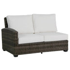 Coral Gables 2-Seater Left Arm Sectional Piece with Switch Flax Cushions Outdoor Sectional Sofa Units 12041218