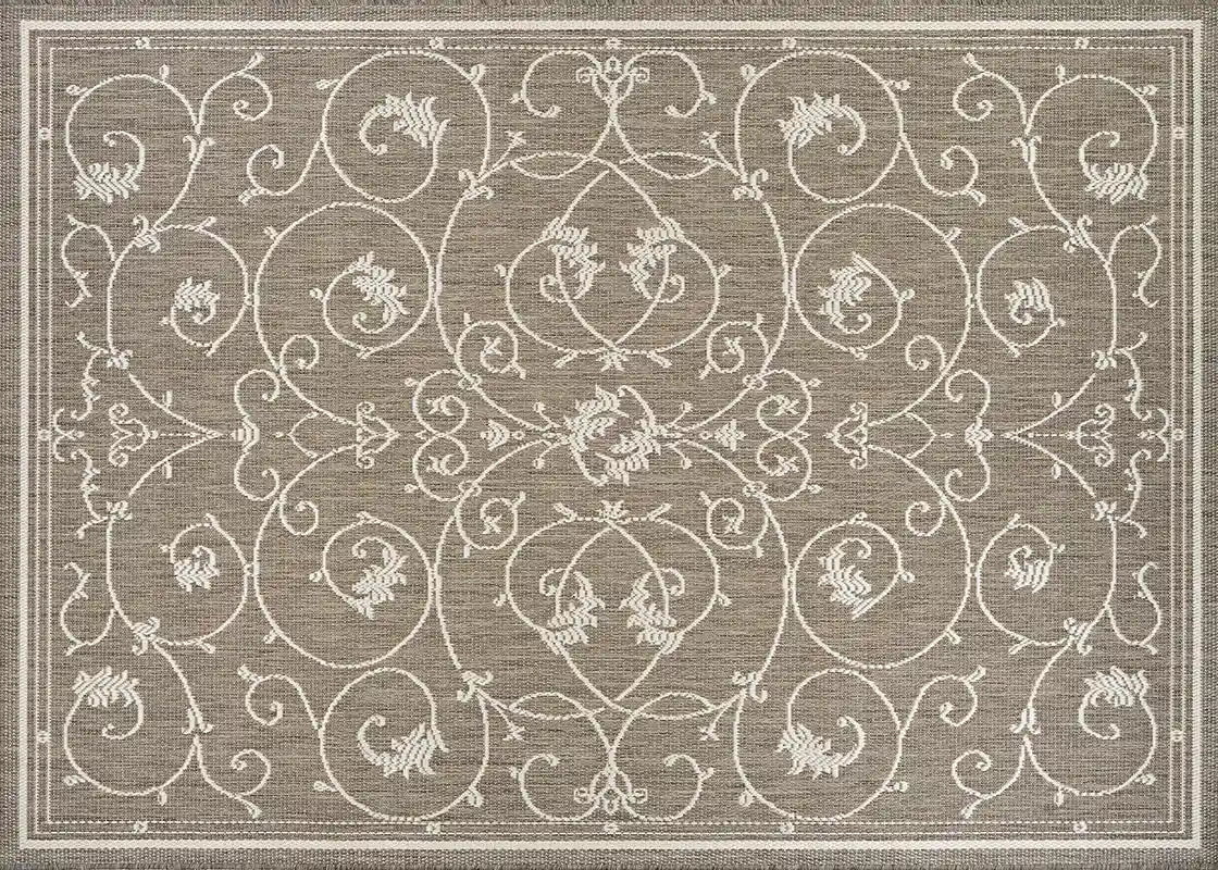 Couristan 5x7 Recife Veranda in Champagne & Taupe Outdoor Rug 12025805