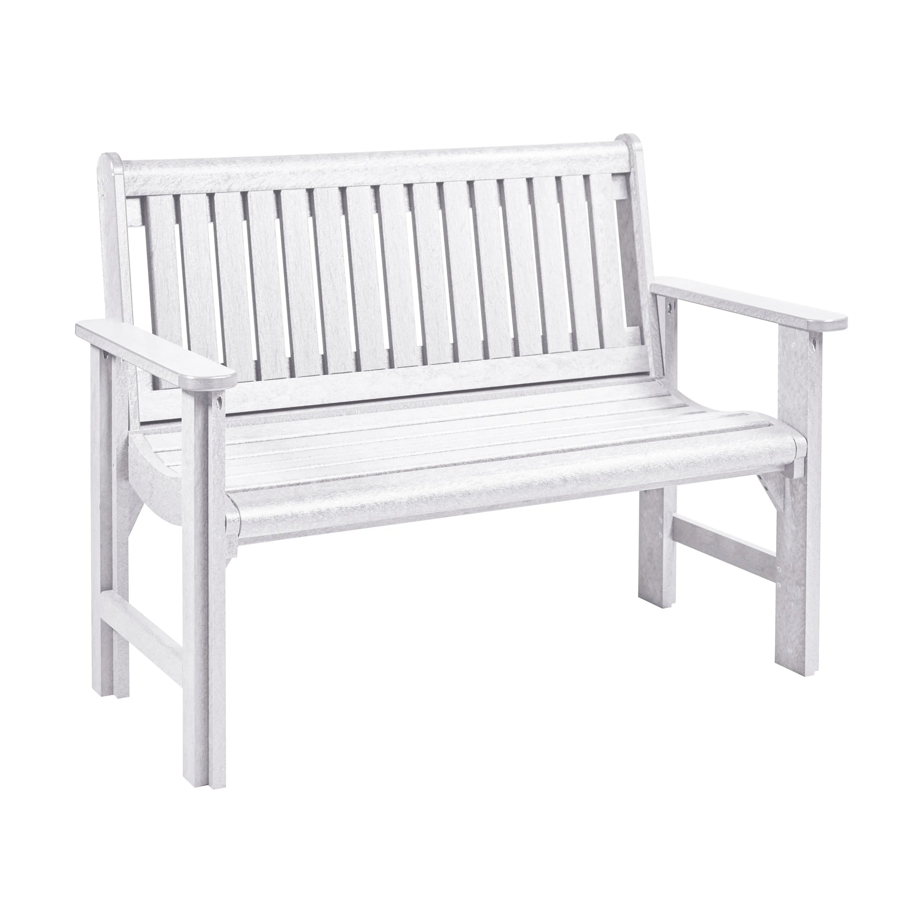 CR Plastic 4' Garden Bench Outdoor Benches White 12041307