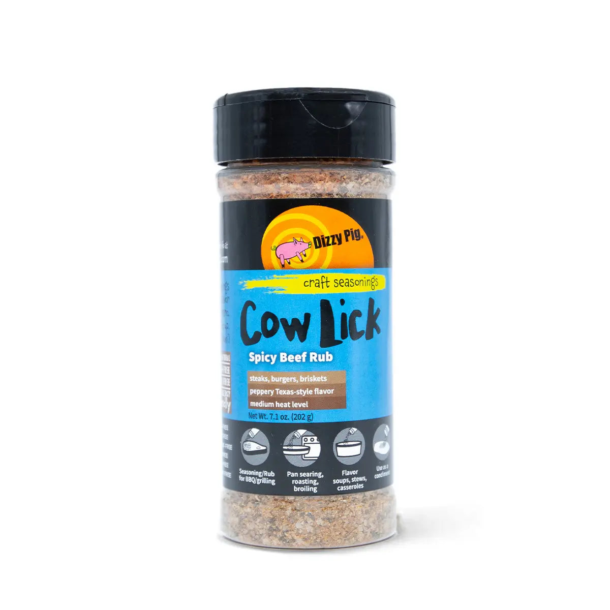 Dizzy Pig BBQ Cow Lick Spicy Beef BBQ Rub Seasonings & Spices 12023090