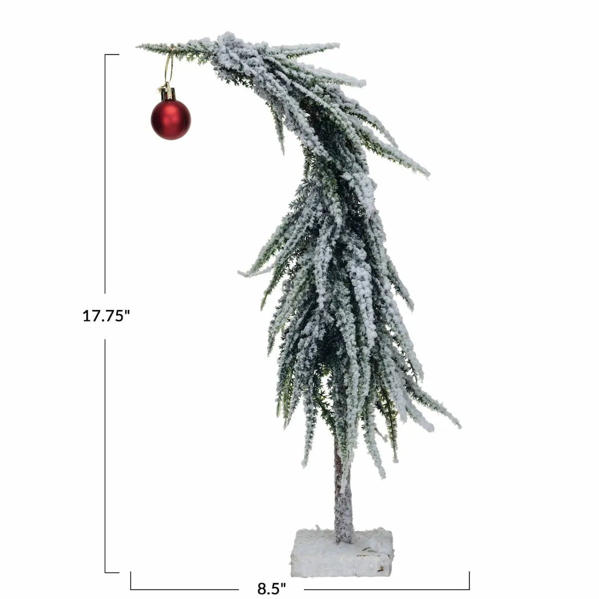 Faux Evergreen Trees with Red Ornament Seasonal & Holiday Decorations Large 12044757