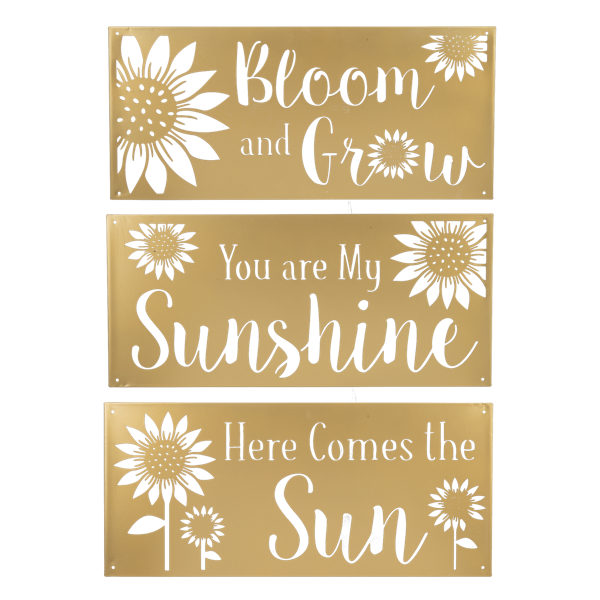 Gold Laser Cut Sunflower Wall Decor