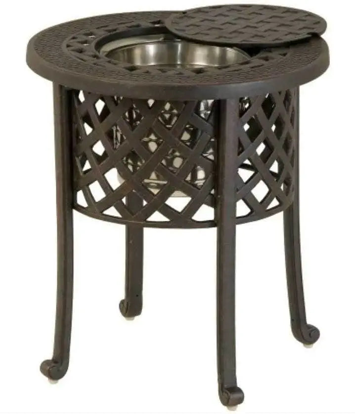 Hanamint Berkshire 20" Round Ice Bucket Side Table (Desert Bronze Finish) Outdoor Tables 12025066