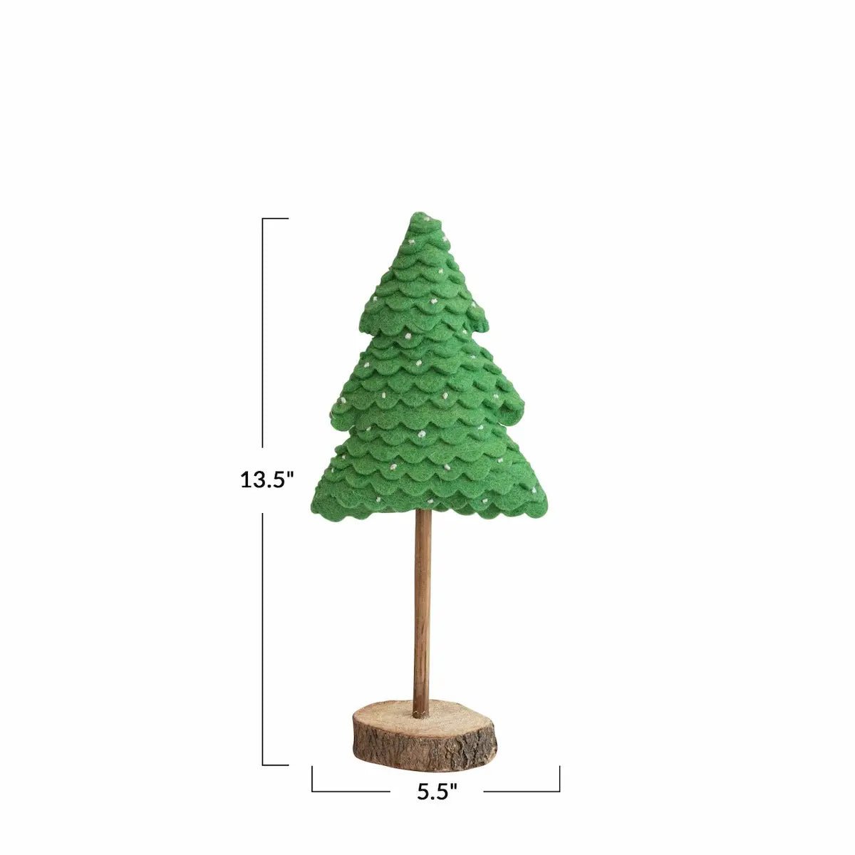 Handmade Green Wool Felt Tree with Beads Seasonal & Holiday Decorations 12044685