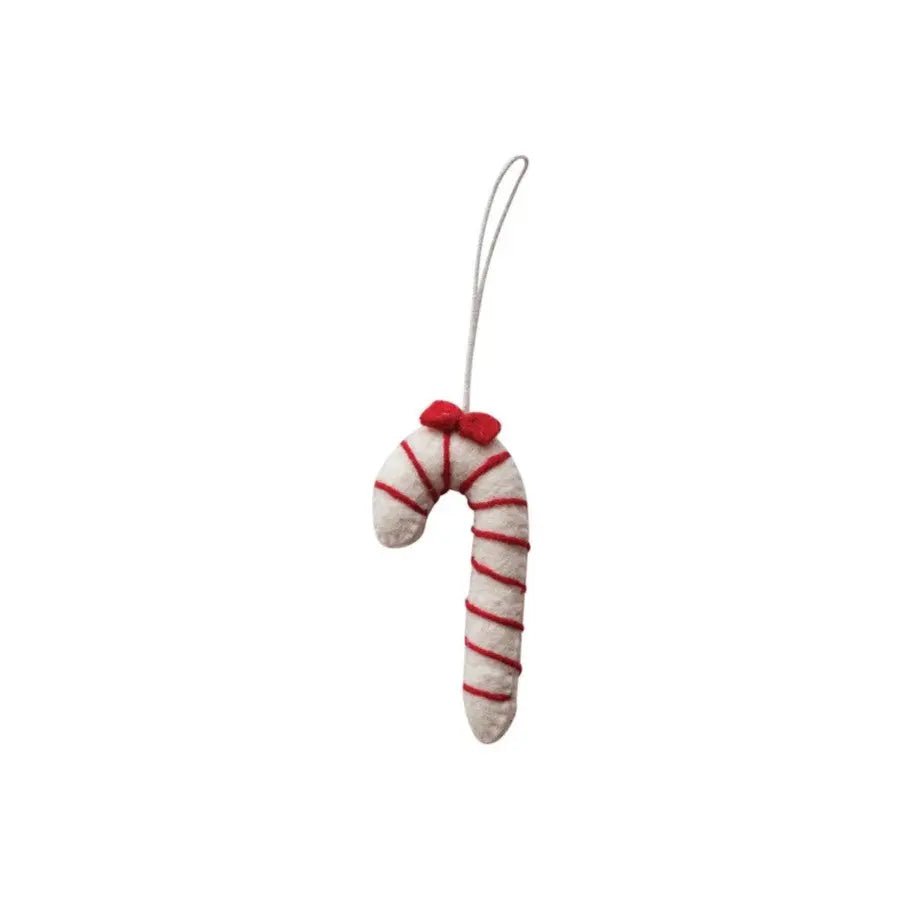 Handmade Wool Felt Candy Cane Ornaments Holiday Ornaments Style 1 12044793