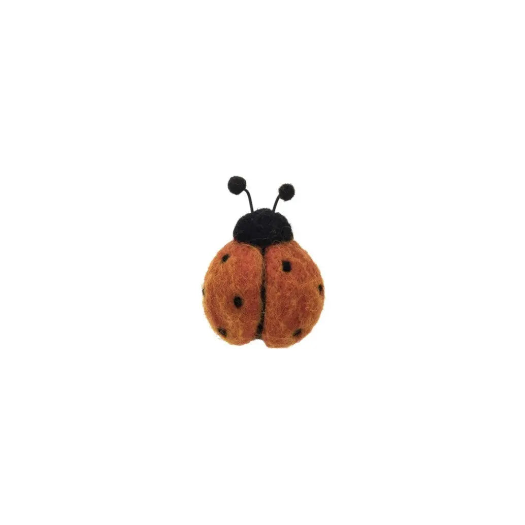 Handmade Wool Felt Ladybug Clip-On Ornaments Seasonal & Holiday Decorations Orange 12044816