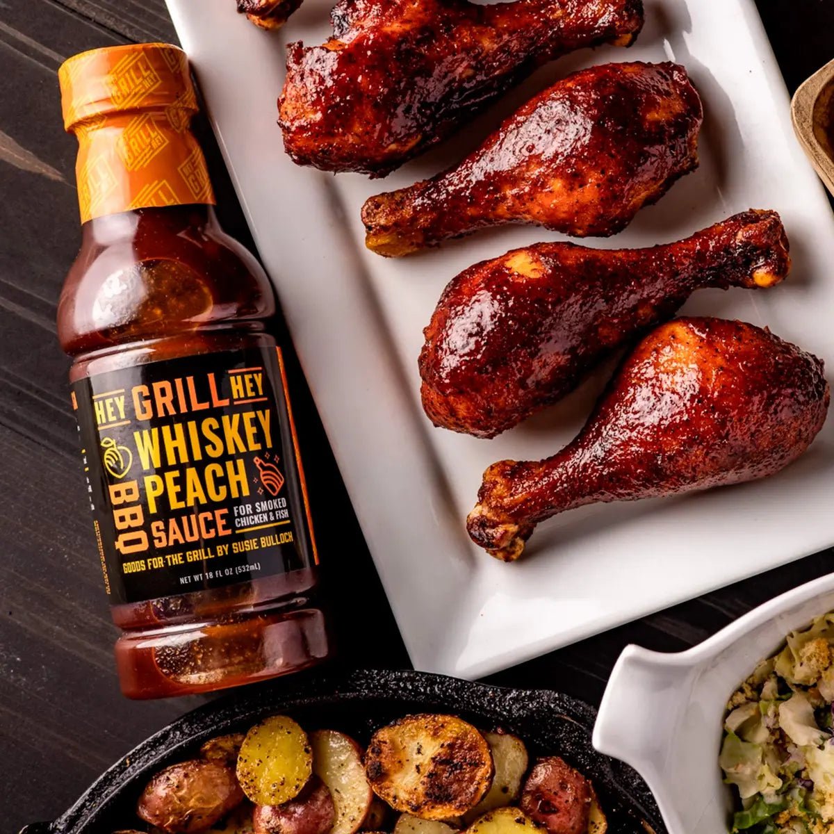 Hey Grill Hey Whiskey Peach BBQ Sauce Condiments & Sauces 12042858