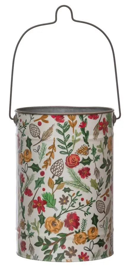 Holiday Metal Buckets with Handle Seasonal & Holiday Decorations Large 12039215