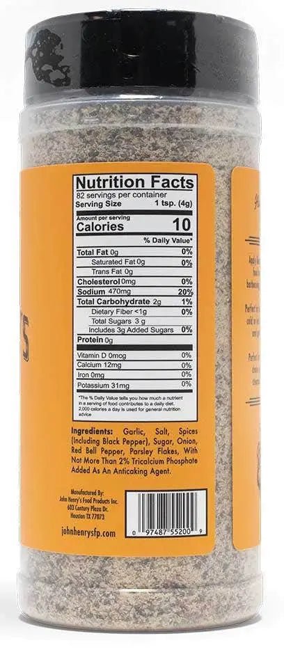 John Henry's Mojave Garlic Pepper BBQ Rub, 11.5 oz Seasonings & Spices 12020801