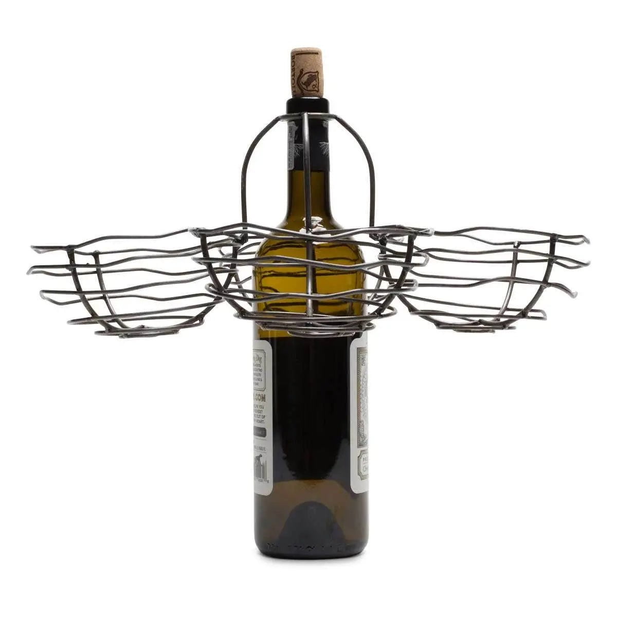 Kalalou Wire Wine Bottle Topper, Quad Basket Decor 12027421