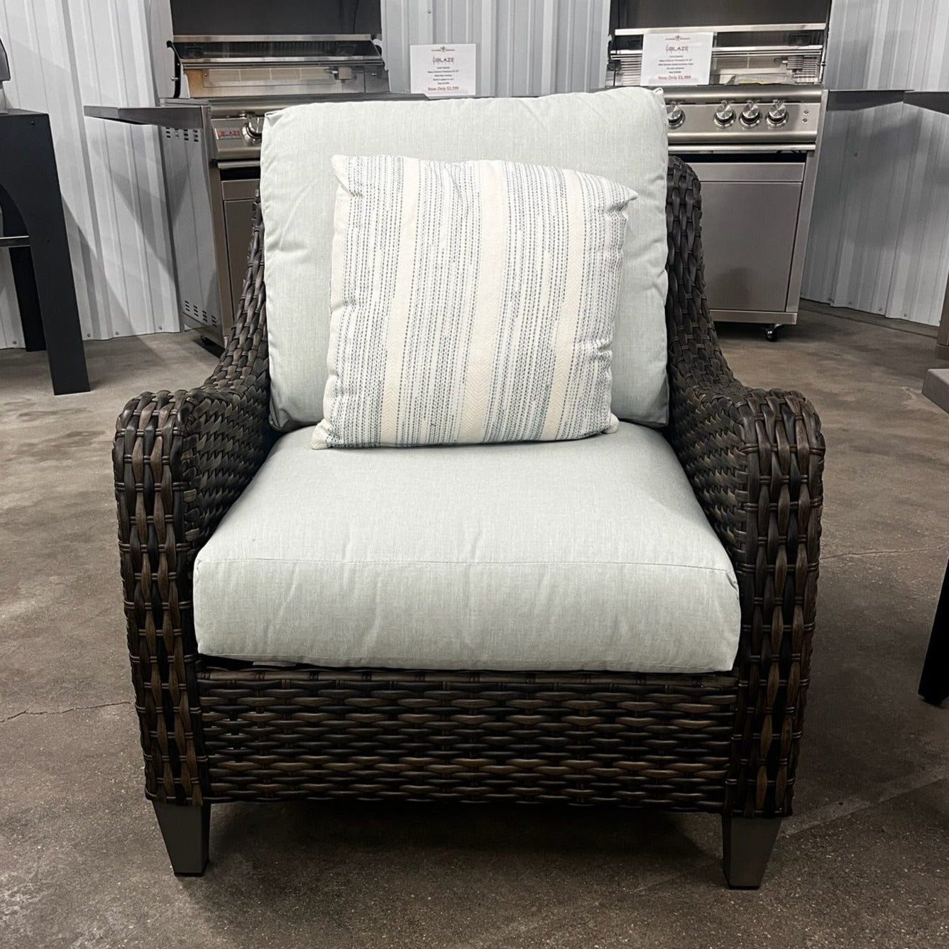 Local Special, Klaussner Mesa Club Chair with Apex Lagoon Cushions, SO