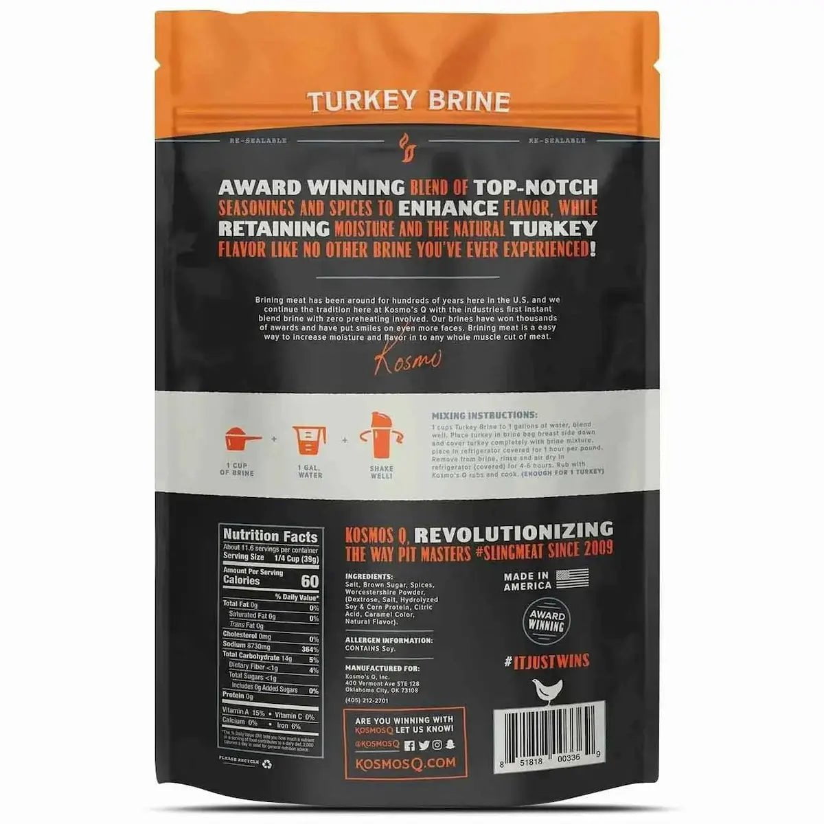 Kosmo's Q Turkey Brine Marinades & Grilling Sauces 12025865