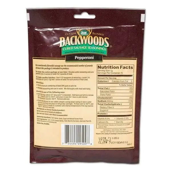 LEM Products Backwoods Cured Pepperoni Sausage Seasoning Seasonings & Spices 12023433