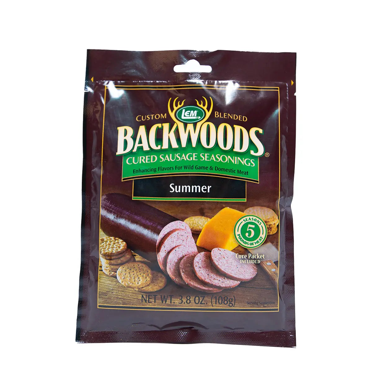 LEM Products Backwoods Cured Summer Sausage Seasoning Seasonings & Spices 12023432