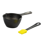 Lodge Seasoned Cast Iron Melting Pot & Silicone Brush Cookware 12043554