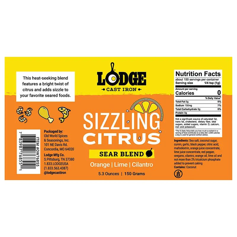 Lodge Sizzling Citrus Sear Blend Seasoning Seasonings & Spices 12044292