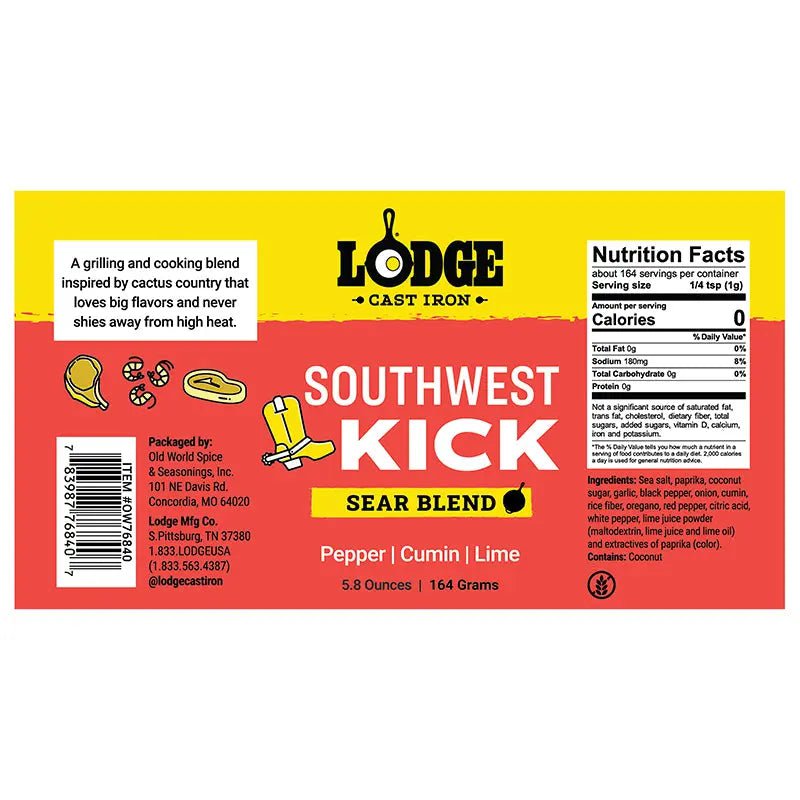 Lodge Southwest Kick Sear Blend Seasoning Seasonings & Spices 12044289