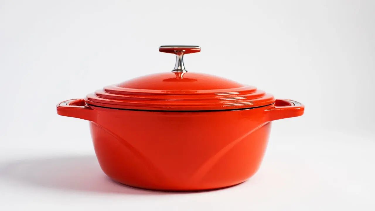 Lodge USA Enamel Dutch Oven, 4.5 Quart Dutch Ovens Cherry On Top Red 12043449