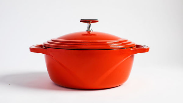 USA Enamel 6 qt. Enameled Cast Iron Dutch Oven, Cloud Nine