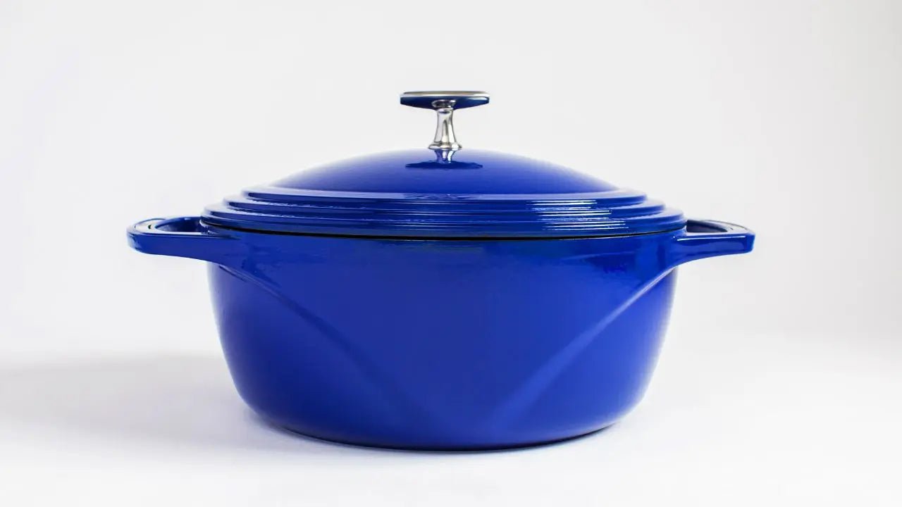 Lodge USA Enamel Dutch Oven, 7.5 Quart Dutch Ovens Smooth Sailing Blue 12043459