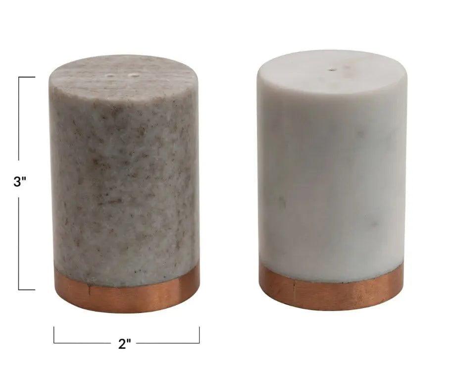 Marble Salt and Pepper Shakers, Set of 2 Salt & Pepper Shakers 12039634