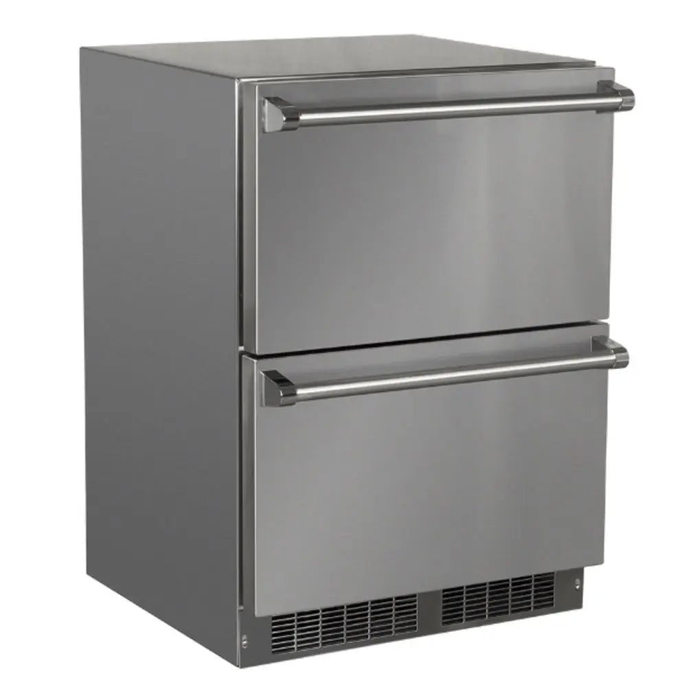 Marvel 24" Outdoor Built-in Refrigerated Drawers, Solid Stainless Steel Drawers with Lock Refrigerators 12035393