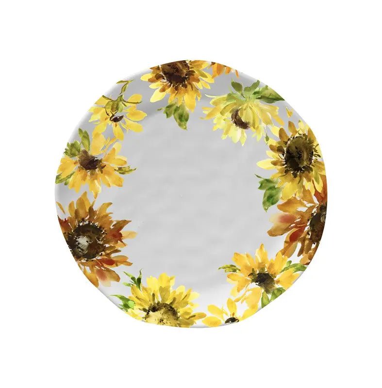 Merritt Sunflower Garden Melamine Dinnerware Collection Dinnerware Dinner Plate 12044378