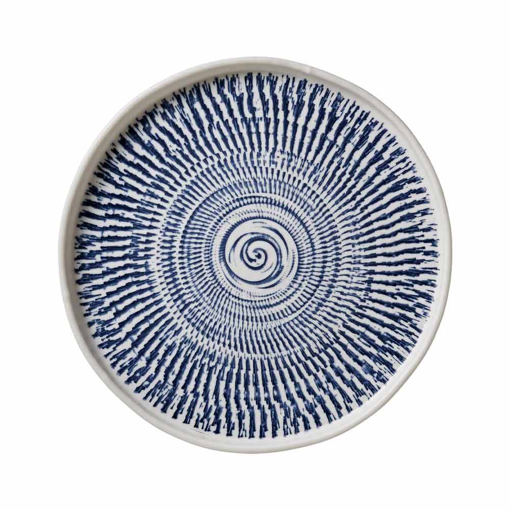 Merritt Tribal Blue Melamine Dinnerware Collection   Merritt Tribal Blue Tribal Blue Melamine Collection Salad Plate Dinnerware 41689192038677 