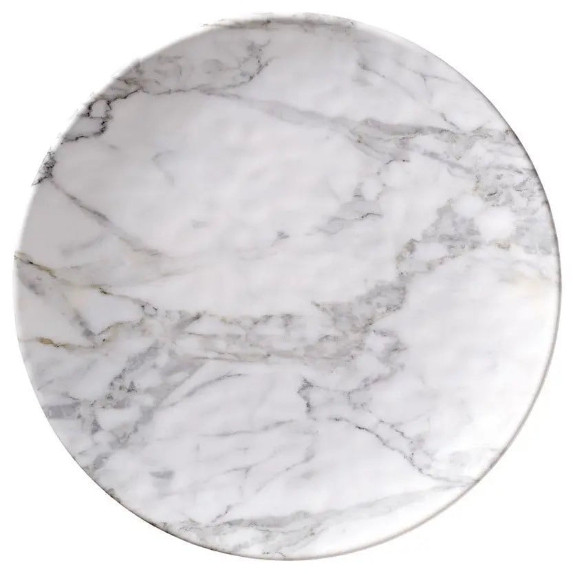 Merritt White Marble Melamine Dinnerware Collection Dinnerware Dinner Plate 12032581