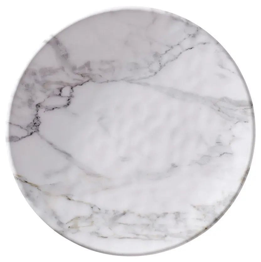 Merritt White Marble Melamine Dinnerware Collection Dinnerware Salad Plate 12034542